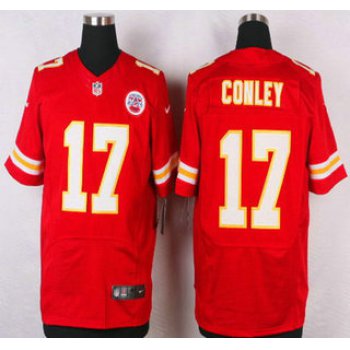 Men's Kansas City Chiefs #17 Chris Conley Red Team Color NFL Nike Elite Jersey