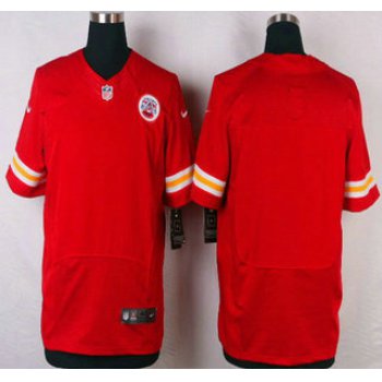 Men's Kansas City Chiefs Blank Red Team Color NFL Nike Elite Jersey