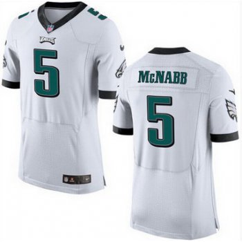 Men's Philadelphia Eagles #5 Donovan McNabb White Retired Player NFL Nike Elite Jersey