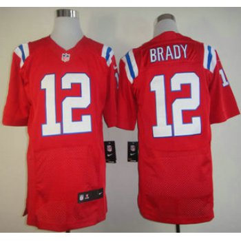 Nike New England Patriots #12 Tom Brady Red Elite Jersey