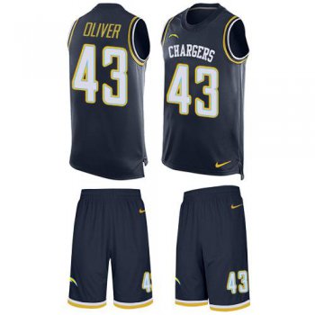 Nike Chargers #43 Branden Oliver Navy Blue Team Color Men's Stitched NFL Limited Tank Top Suit Jersey