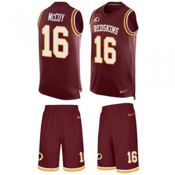 Nike Redskins #16 Colt McCoy Burgundy Red Team Color Men's Stitched NFL Limited Tank Top Suit Jersey