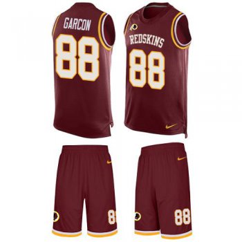 Nike Redskins #88 Pierre Garcon Burgundy Red Team Color Men's Stitched NFL Limited Tank Top Suit Jersey