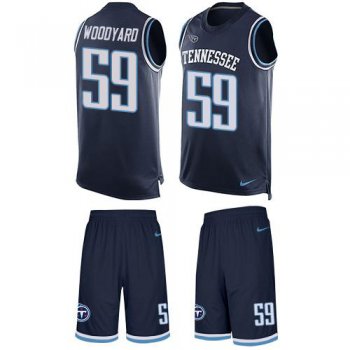 Nike Titans #59 Wesley Woodyard Navy Blue Alternate Men's Stitched NFL Limited Tank Top Suit Jersey