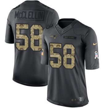 Men's New England Patriots #58 Shea McClellin Black Anthracite 2016 Salute To Service Stitched NFL Nike Limited Jersey_