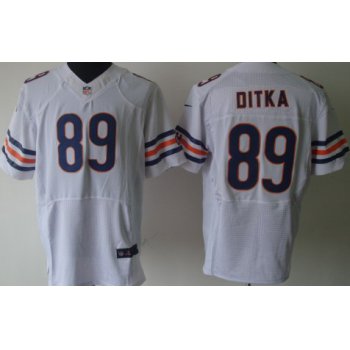 Nike Chicago Bears #89 Mike Ditka White Elite Jersey