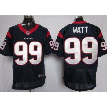 Nike Houston Texans #99 J.J. Watt Blue Elite Jersey