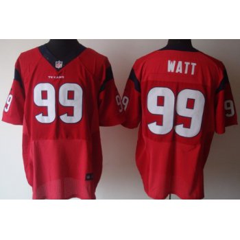 Nike Houston Texans #99 J.J. Watt Red Elite Jersey