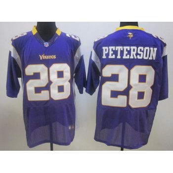 Nike Minnesota Vikings #28 Adrian Peterson Purple Elite Jersey