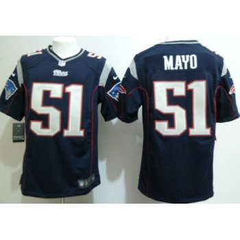 Nike New England Patriots #51 Jerod Mayo Blue Game Jersey