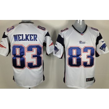 Nike New England Patriots #83 Wes Welker White Game Jersey