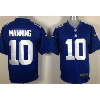 Nike New York Giants #10 Eli Manning Blue Game Jersey