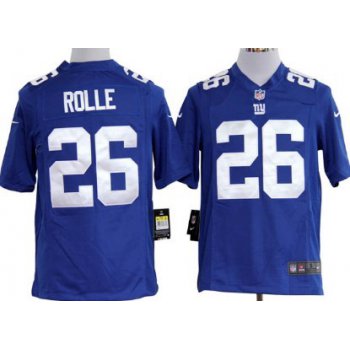 Nike New York Giants #26 Antrel Rolle Blue Game Jersey