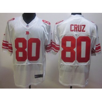 Nike New York Giants #80 Victor Cruz White Elite Jersey