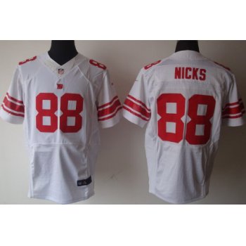 Nike New York Giants #88 Hakeem Nicks White Elite Jersey