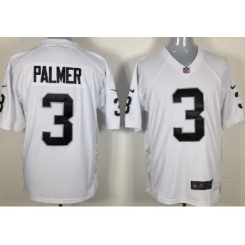 Nike Oakland Raiders #3 Carson Palmer White Game Jersey