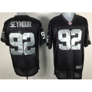 Nike Oakland Raiders #92 Richard Seymour Black Elite Jersey