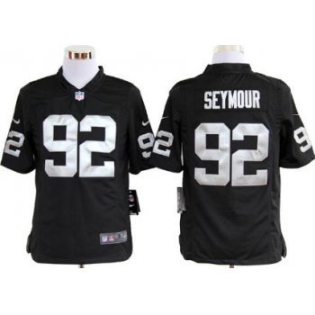 Nike Oakland Raiders #92 Richard Seymour Black Game Jersey