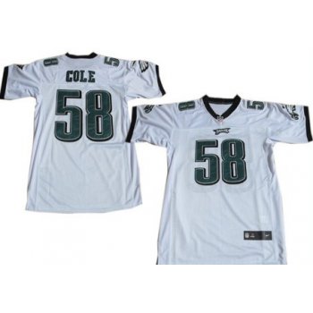 Nike Philadelphia Eagles #58 Trent Cole White Elite Jersey