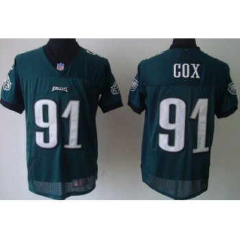 Nike Philadelphia Eagles #91 Fletcher Cox Dark Green Elite Jersey