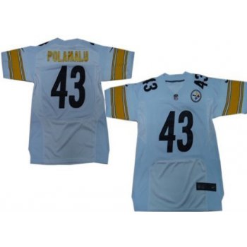 Nike Pittsburgh Steelers #43 Troy Polamalu White Elite Jersey