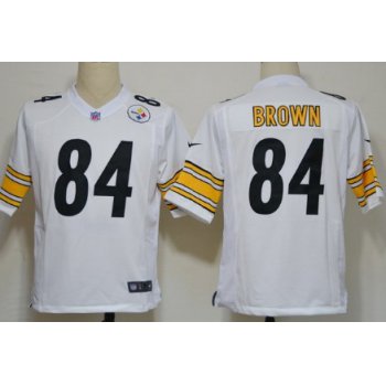 Nike Pittsburgh Steelers #84 Antonio Brown White Game Jersey