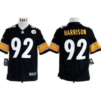 Nike Pittsburgh Steelers #92 James Harrison Black Game Jersey