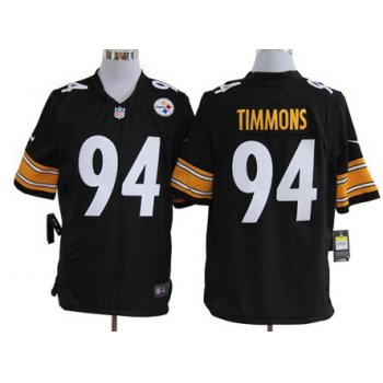 Nike Pittsburgh Steelers #94 Lawrence Timmons Black Game Jersey