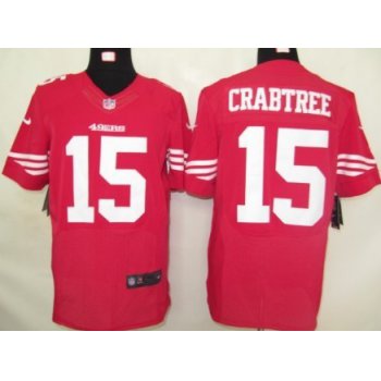 Nike San Francisco 49ers #15 Michael Crabtree Red Elite Jersey