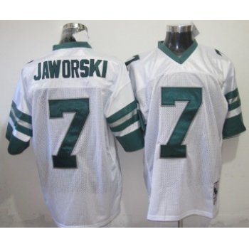 Philadelphia Eagles #7 Ron Jaworski White Throwback Jersey