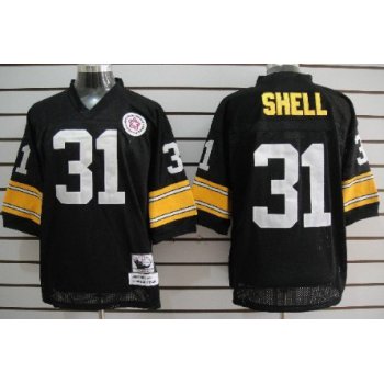 Pittsburgh Steelers #31 Donnie Shell Black Throwback Jersey