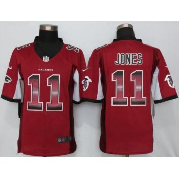 Men's Atlanta Falcons #11 Julio Jones Red Stitched NFL 2015 Nike Strobe Fashion Jersey