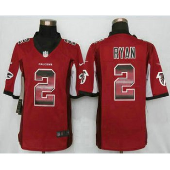 Men's Atlanta Falcons #2 Matt Ryan Red Strobe 2015 NFL Nike Fashion Jersey