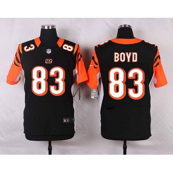 Men's Cincinnati Bengals #83 Tyler Boyd Black Team Color NFL Nike Elite Jersey