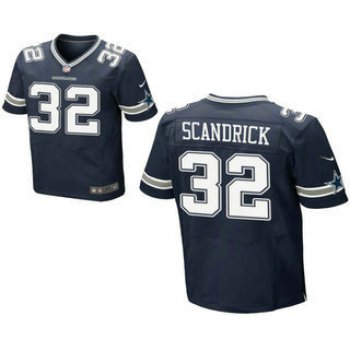 Men's Dallas Cowboys #32 Orlando Scandrick Navy Blue Team Color NFL Nike Elite Jersey