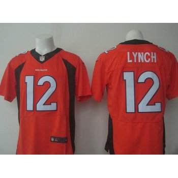 Men's Denver Broncos #12 Paxton Lynch Orange Team Color NFL Nike Elite Jersey