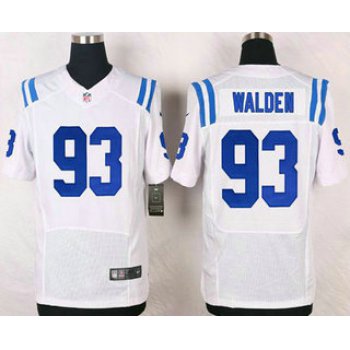 Men's Indianapolis Colts #93 Erik Walden White Road NFL Nike Elite Jersey