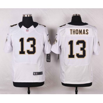 Men's New Orleans Saints #13 Michael Thomas White Road NFL Nike Elite Jersey