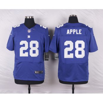 Men's New York Giants #28 Eli Apple Royal Blue Team Color NFL Nike Elite Jersey