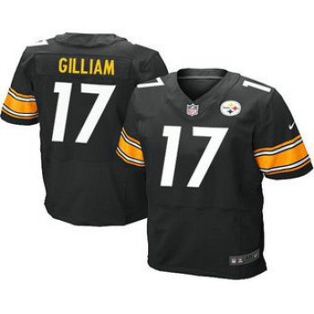 Men's Pittsburgh Steelers #17 Joe Gilliam Black Team Color NFL Nike Elite Jersey