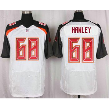 Men's Tampa Bay Buccaneers #68 Joe Hawley White Road NFL Nike Elite Jersey