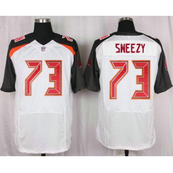 Men's Tampa Bay Buccaneers #73 J.R. Sweezy White Road NFL Nike Elite Jersey