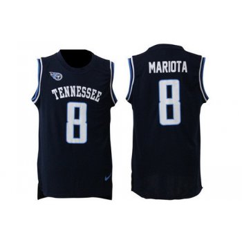 Men's Tennessee Titans #8 Marcus Mariota Navy Blue Nike Tank Top Stitched NFL Limited Jersey