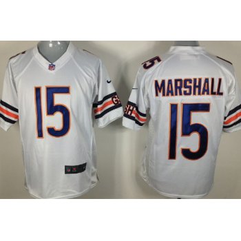 Nike Chicago Bears #15 Brandon Marshall White Game Jersey