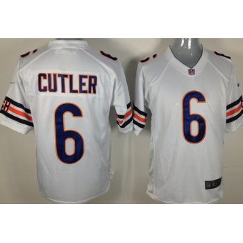 Nike Chicago Bears #6 Jay Cutler White Game Jersey