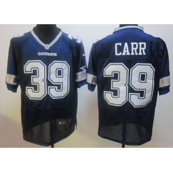 Nike Dallas Cowboys #39 Brandon Carr Blue Elite Jersey