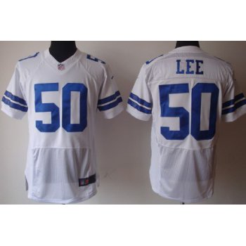 Nike Dallas Cowboys #50 Sean Lee White Elite Jersey