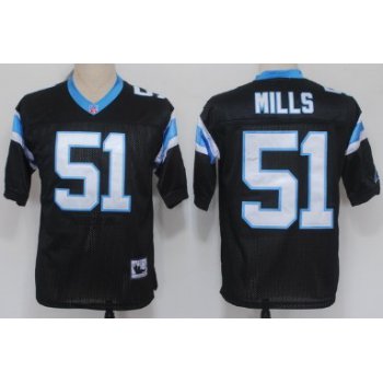 Carolina Panthers #51 Sam Mills Black Throwback Jersey