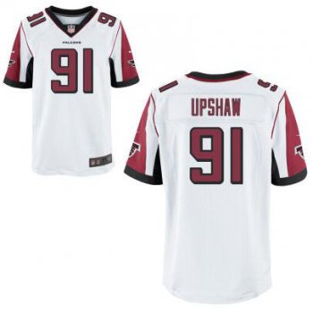 Men's Atlanta Falcons #91 Courtney Upshaw White Road NFL Nike Elite Jersey