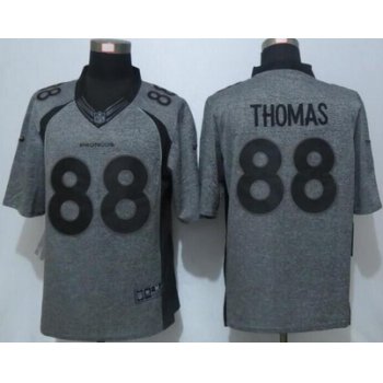 Men's Denver Broncos #88 Demaryius Thomas Nike Gray Gridiron 2015 NFL Gray Limited Jersey